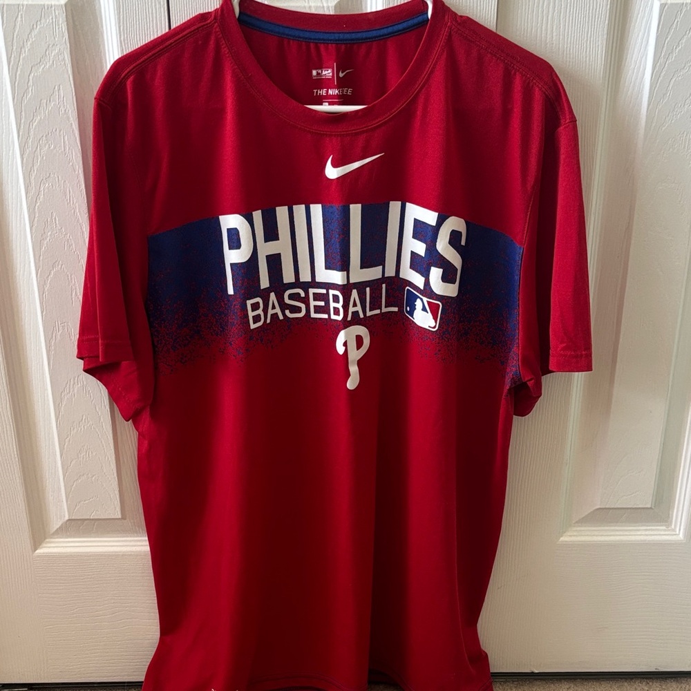 Nike Red Phillies Baseball Tee